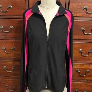 Xersion Women's Black Jacket with Pink Accents